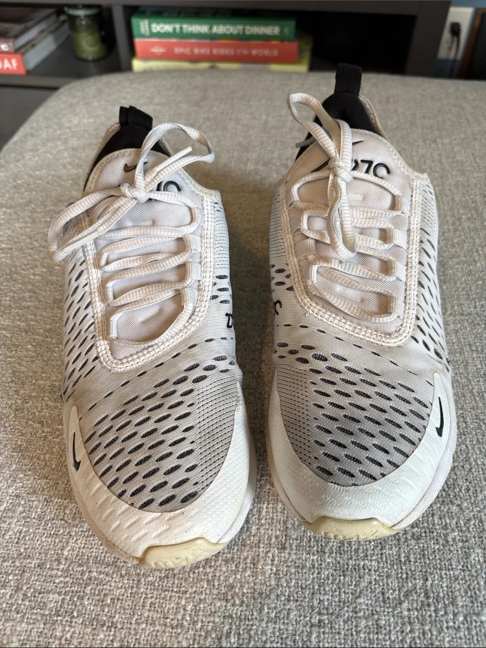 Nike White and Black Running Sneakers